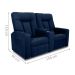 Poltrona Reclinável 2 Lugares Kassel  Veludo Light Azul
