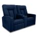 Poltrona Reclinável 2 Lugares Kassel  Veludo Light Azul