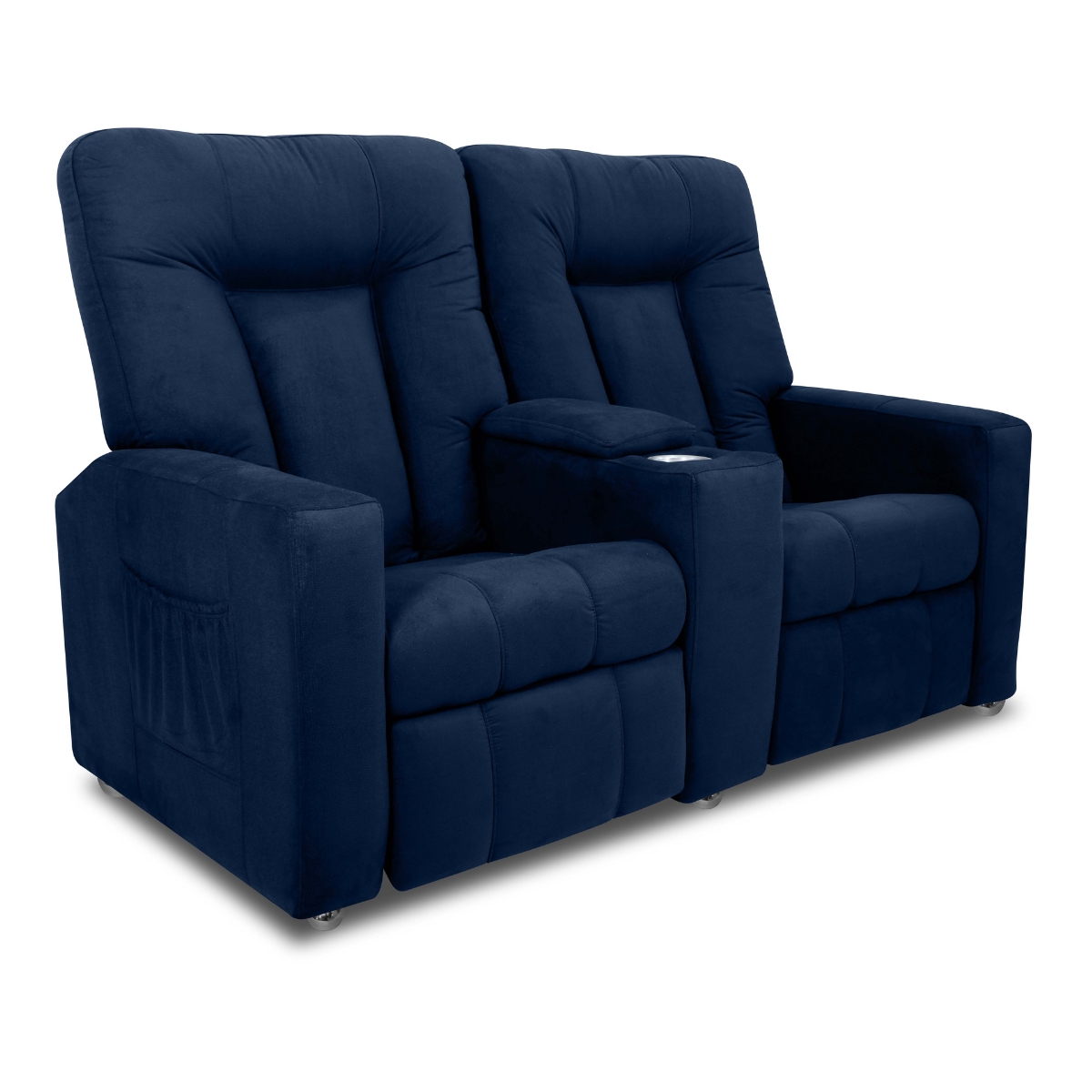 Poltrona Reclinável 2 Lugares Kassel  Veludo Light Azul