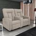 Poltrona Reclinável 2 Lugares Kassel  Veludo Light Bege