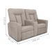 Poltrona Reclinável 2 Lugares Kassel  Veludo Light Bege