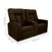 Poltrona Reclinável 2 Lugares Kassel  Veludo Light Marrom