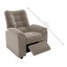 Poltrona Reclinável Almofadada Ripon Veludo Cappuccino