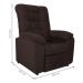 Poltrona Reclinável Almofadada Ripon Veludo Light Marrom