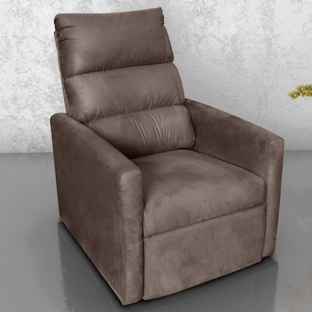 Poltrona Reclinável do Papai Neiva Suede Marrom