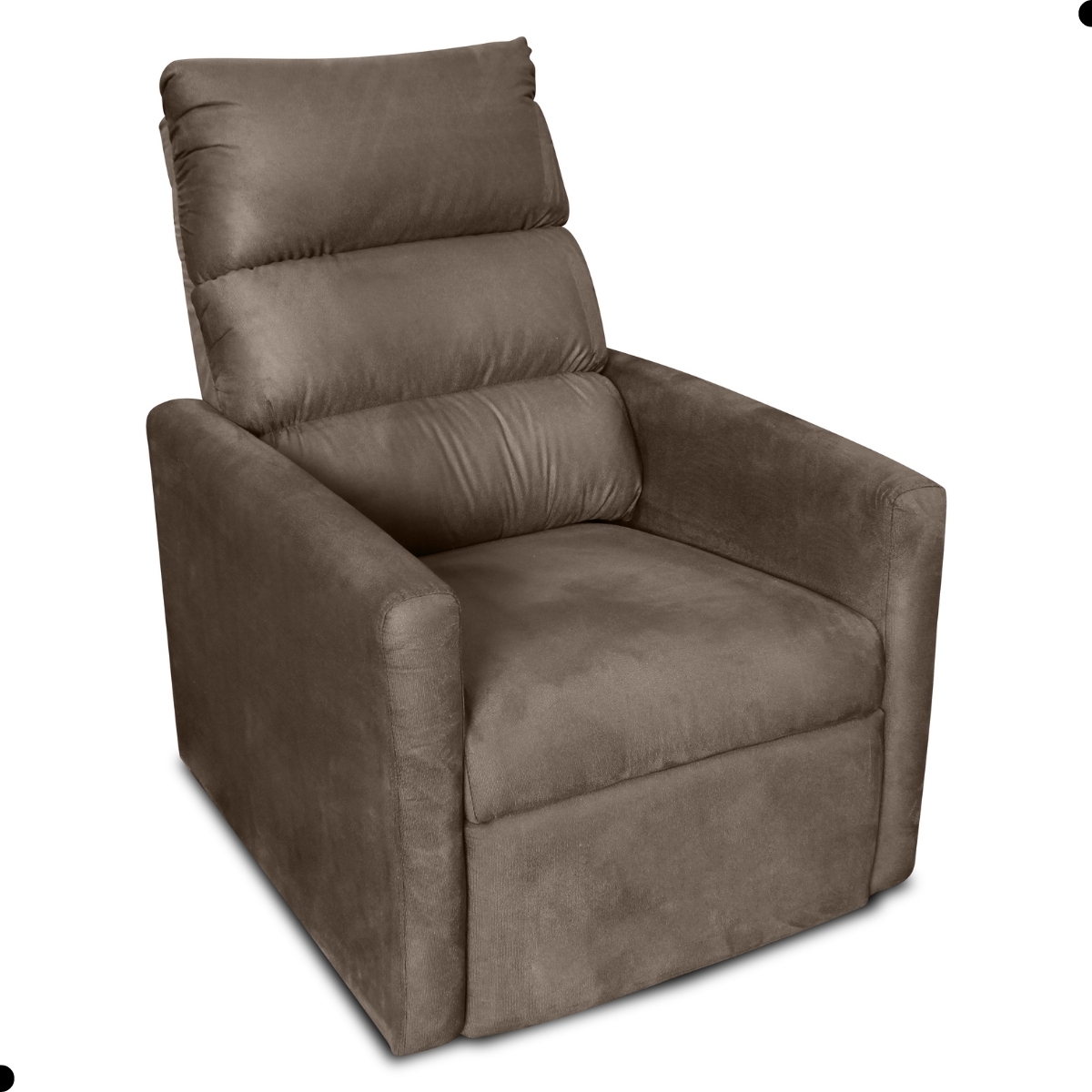 Poltrona Reclinável do Papai Neiva Suede Marrom