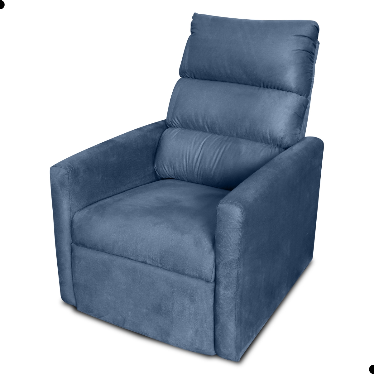 Poltrona Reclinável do Papai Taty Suede Azul