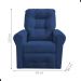 Poltrona Reclinável para Descanso Guaíra Suede Azul