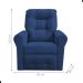 Poltrona Reclinável para Descanso Thalia Suede Azul