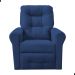 Poltrona Reclinável para Descanso Thalia Suede Azul