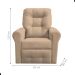 Poltrona Reclinável para Descanso Thalia Suede Bege