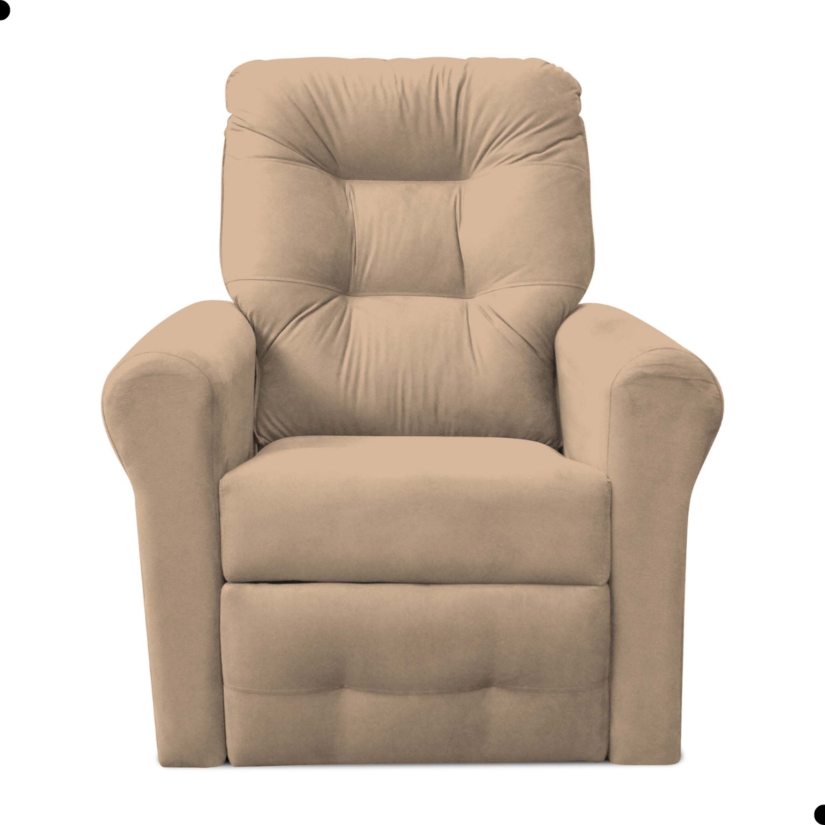 Poltrona Reclinável para Descanso Thalia Suede Bege