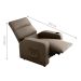 Poltrona Reclinável para Sala Hull Veludo Cappuccino
