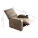 Poltrona Reclinável para Sala Hull Veludo Turkey Cappuccino