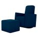 Poltrona para Amamentação com Puff Ana Suede Azul