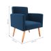 Poltrona para Decoração Belém Suede Azul