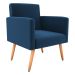Poltrona para Decoração Belém Suede Azul