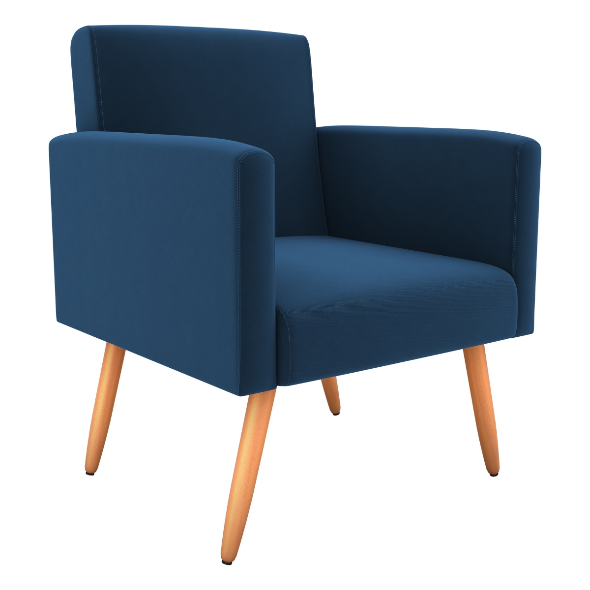 Poltrona para Decoração Belém Suede Azul