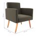 Poltrona para Decoração Belém Suede Cappuccino