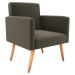 Poltrona para Decoração Belém Suede Cappuccino