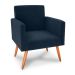 Poltrona para Decoração Belém Veludo Azul