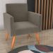 Poltrona para Decoração Belém Veludo Cappuccino