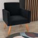 Poltrona para Decoração Belém Veludo Inca Preto