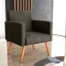 Poltrona para Decoração Belém Veludo Turkey Marrom