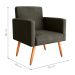 Poltrona para Decoração Belém Veludo Turkey Marrom