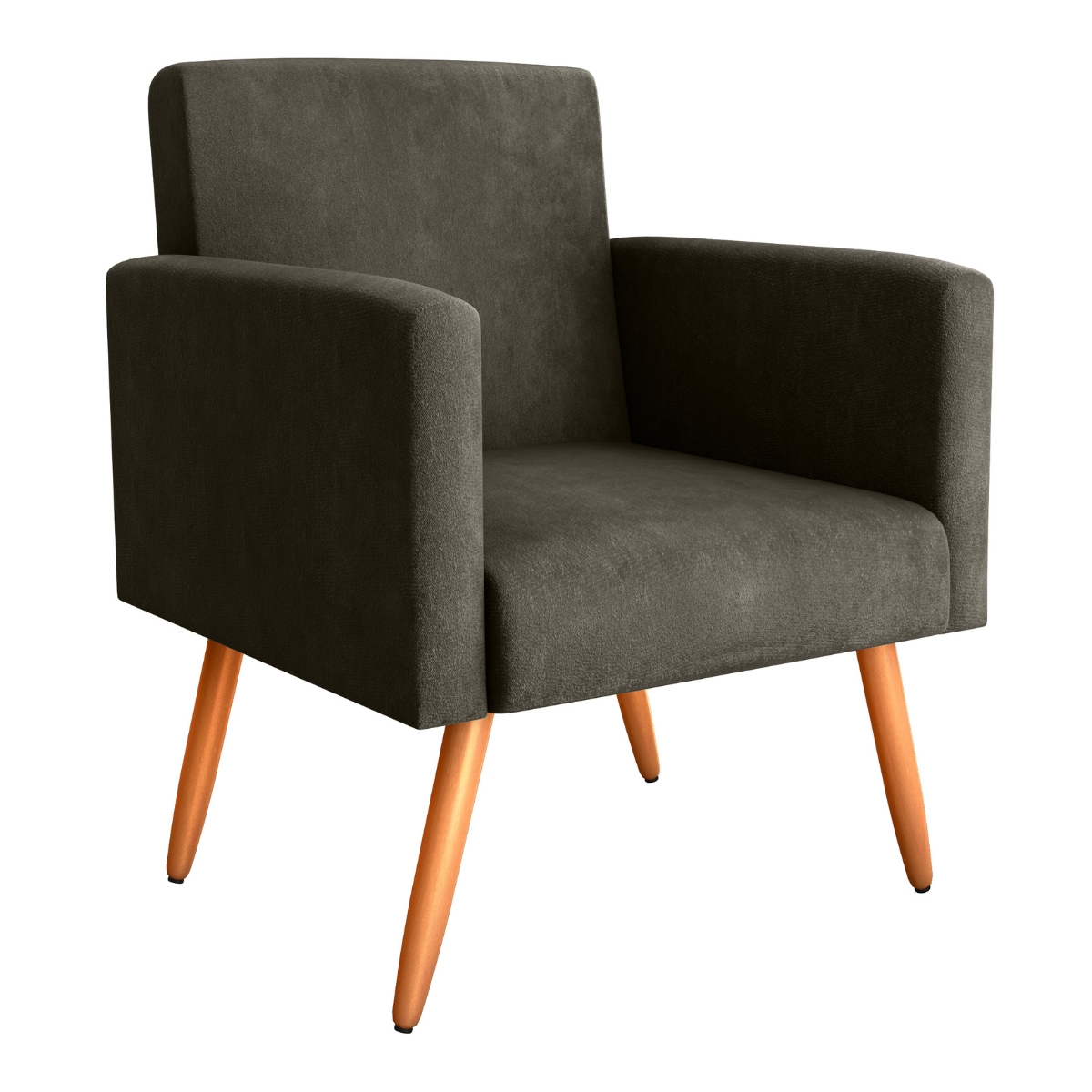 Poltrona para Decoração Belém Veludo Turkey Marrom