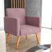 Poltrona para Decoração Belém Veludo Turkey Rosa