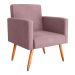 Poltrona para Decoração Belém Veludo Turkey Rosa