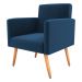 Poltrona para Decoração Sara Suede Azul