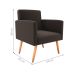 Poltrona para Decoração Sara Suede Marrom