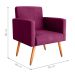 Poltrona para Decoração Sara Veludo Turkey Marsala