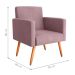 Poltrona para Decoração Sara Veludo Turkey Rosa