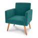 Poltrona para Decoração Sara Veludo Verde Menta