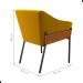 Poltrona para Sala de Recepção Silas Veludo Amarelo