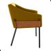 Poltrona para Sala de Recepção Silas Veludo Amarelo
