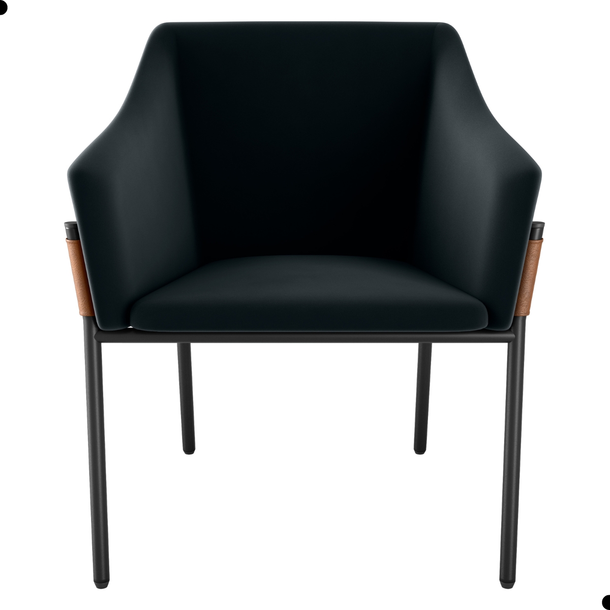 Poltrona para Sala de Recepção Silas Veludo Preto