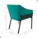 Poltrona para Sala de Recepção Silas Veludo Verde Menta