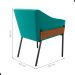 Poltrona para Sala de Recepção Silas Veludo Verde Menta