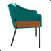 Poltrona para Sala de Recepção Silas Veludo Verde Menta