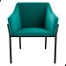 Poltrona para Sala de Recepção Silas Veludo Verde Menta