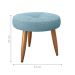 Puff Redondo para Sala Davi Boucle Azul