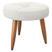 Puff Redondo para Sala Miami Boucle Azul