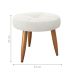 Puff Redondo para Sala Miami Boucle Azul