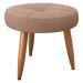 Puff Redondo para Sala Miami Boucle Marrom