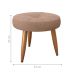 Puff Redondo para Sala Miami Boucle Marrom