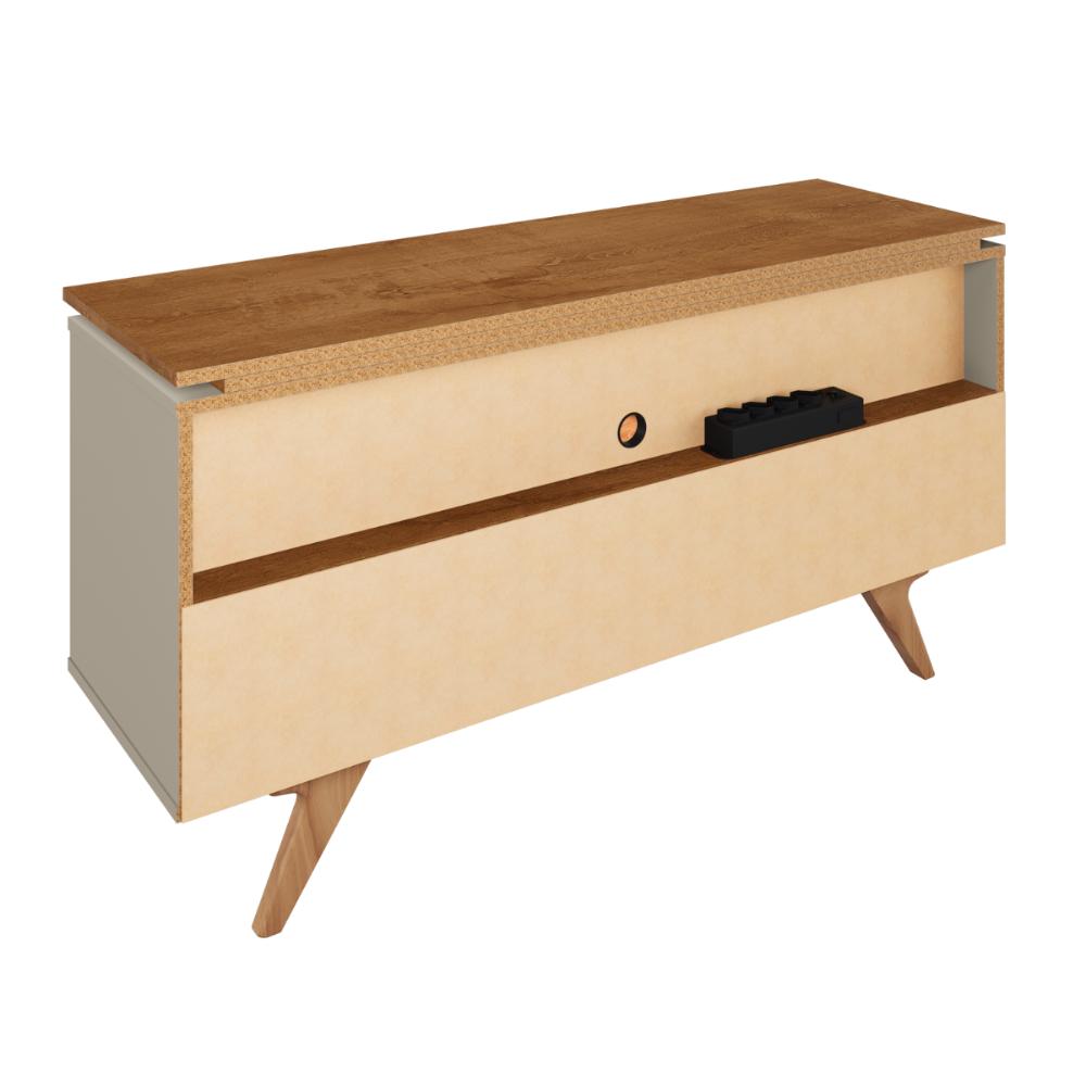 Rack Para TV 50 Polegadas Perugia Off White Nature